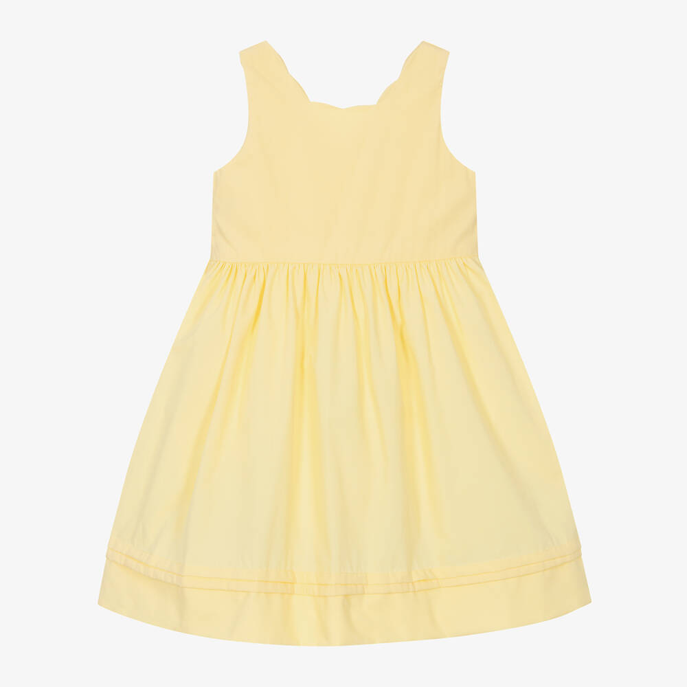 Kidiwi - Girls Yellow Cotton Dress | Childrensalon