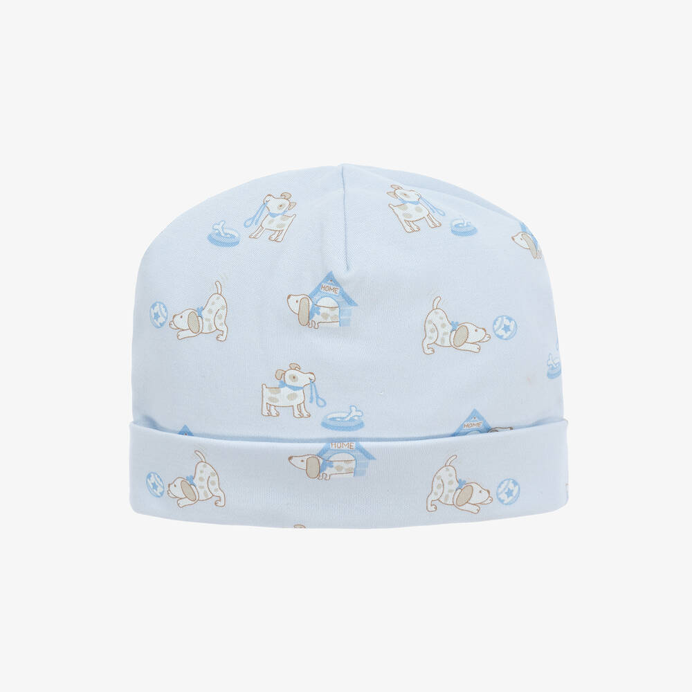 Kissy Kissy - Baby Boys Blue Pups In Action Layette Hat | Childrensalon