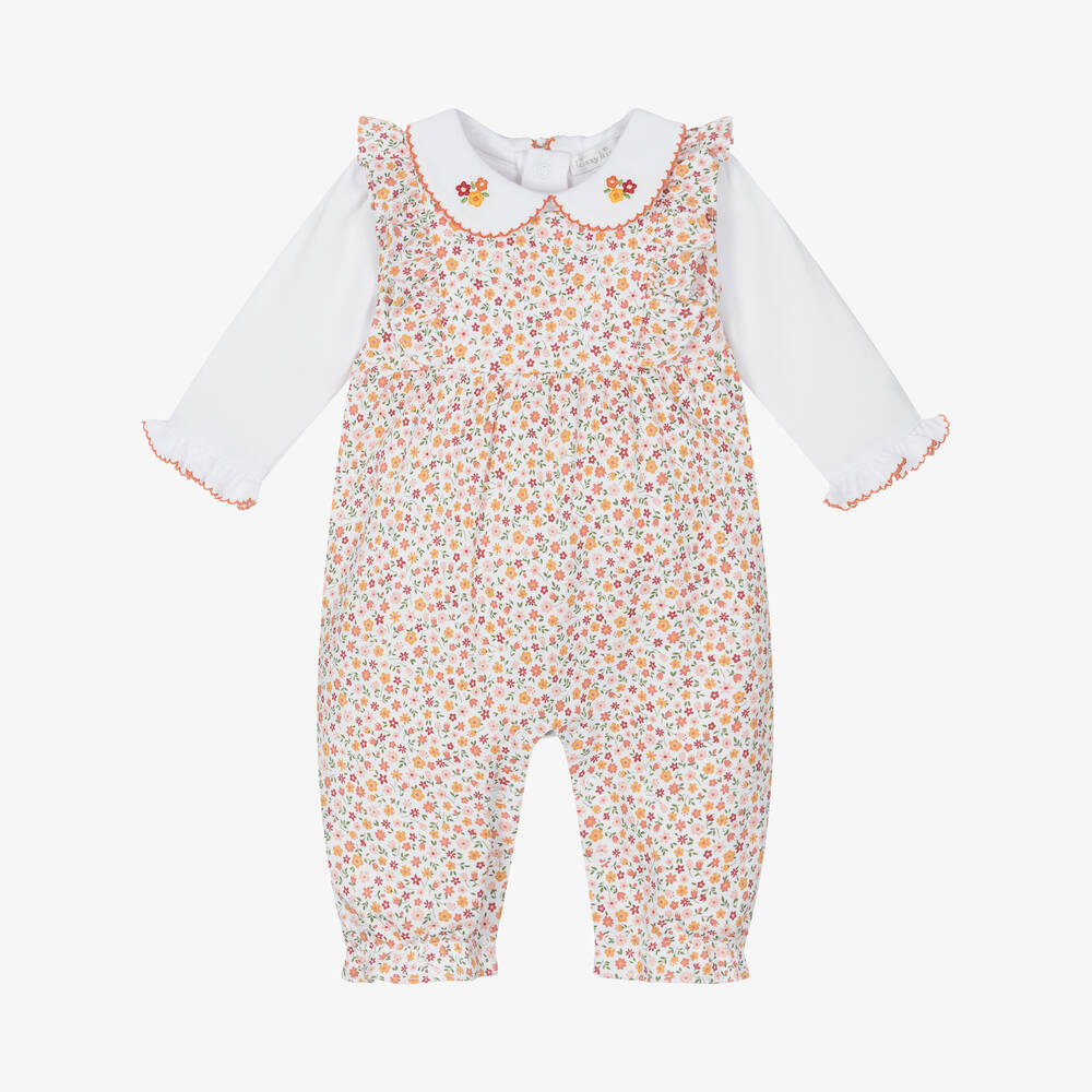 Kissy Kissy - Baby Girls Autumn Blossoms Dungaree Set | Childrensalon