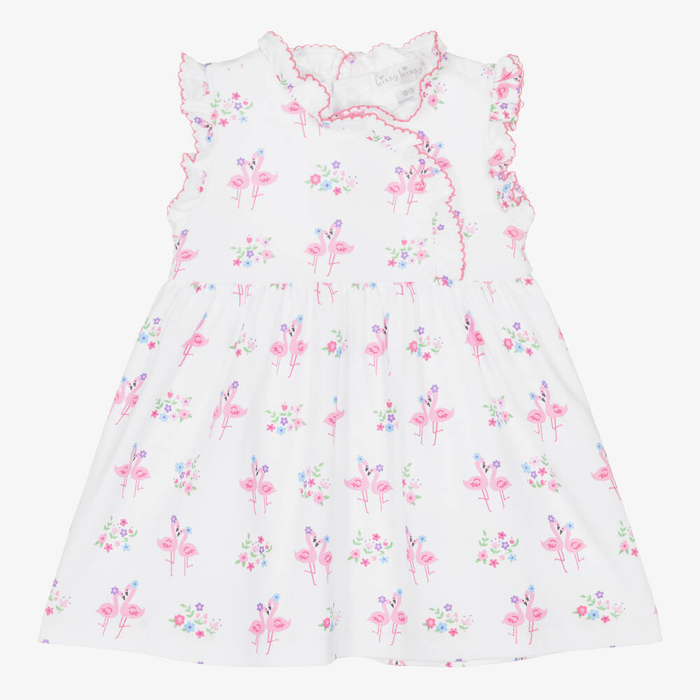Kissy Kissy - Baby Girls Cotton Flamingo Flower Fiesta Dress | Childrensalon