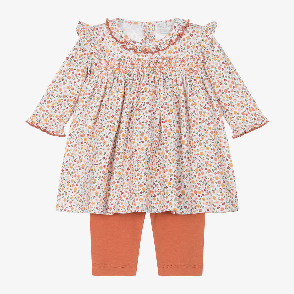 Kissy Kissy - Baby Girls Pima Cotton Autumn Blossoms Dress Set | Childrensalon