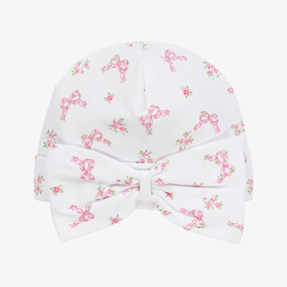 Kissy Kissy - Baby Girls Pink Cotton Blooming Bows Hat | Childrensalon
