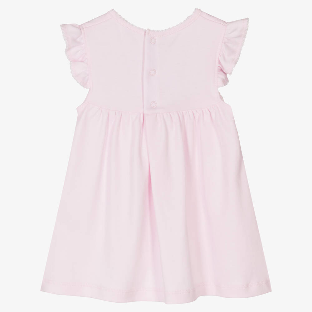 Kissy Kissy - Baby Girls Pink Piqué Bunny Rabbits Dress | Childrensalon