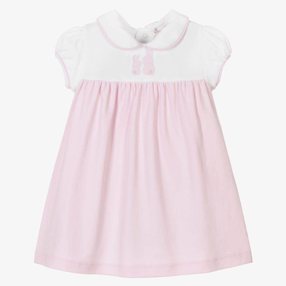 Kissy Kissy - Baby Girls Pink Pique Cuddle Bunnies Dress | Childrensalon