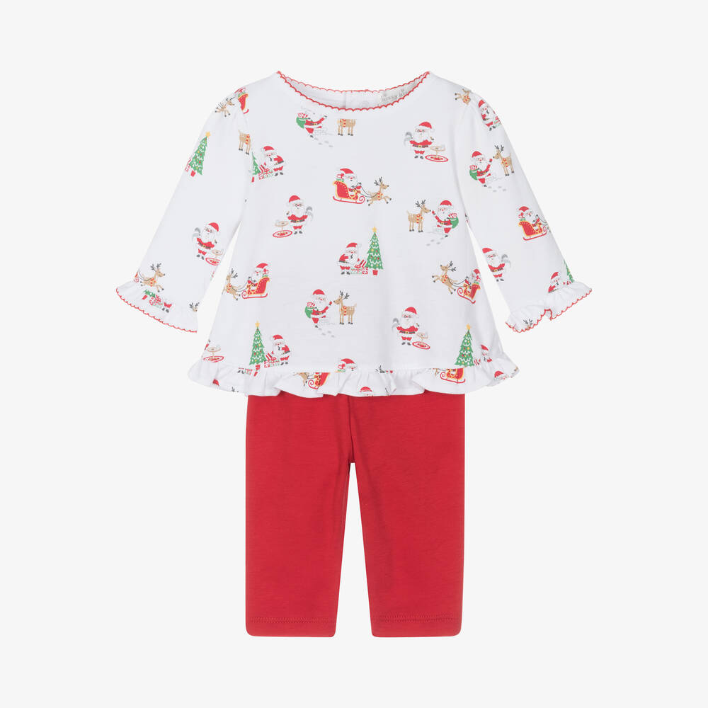 Kissy Kissy - Baby Girls Red Christmas Magic Leggings Set | Childrensalon