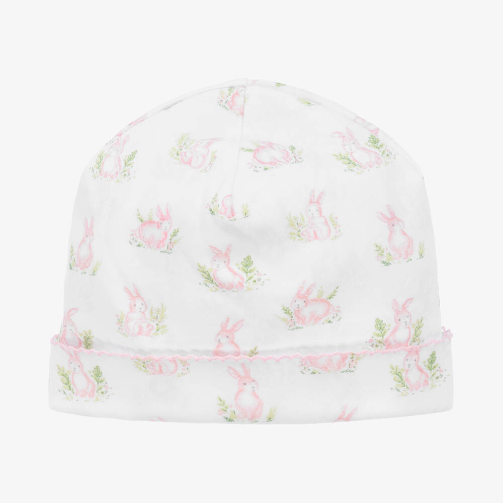 Kissy Kissy - Baby Girls White Cottontail Hollows Layette Hat | Childrensalon