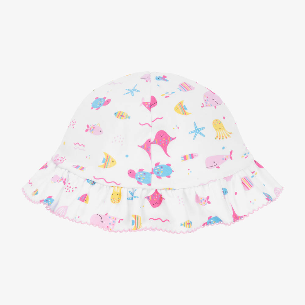 Kissy Kissy - Baby Girls White & Pink Sealife Fun Hat | Childrensalon