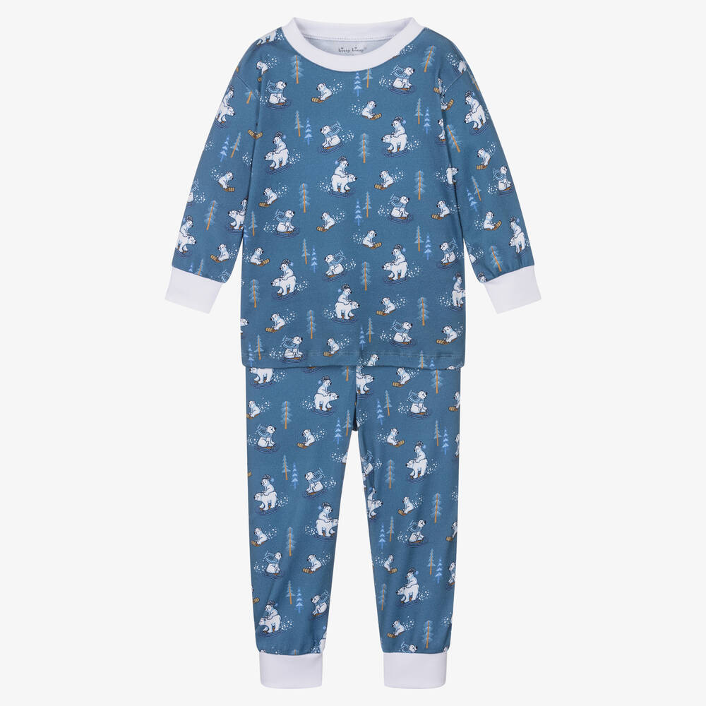 Kissy Kissy - Синяя пижама с медведями на санках | Childrensalon