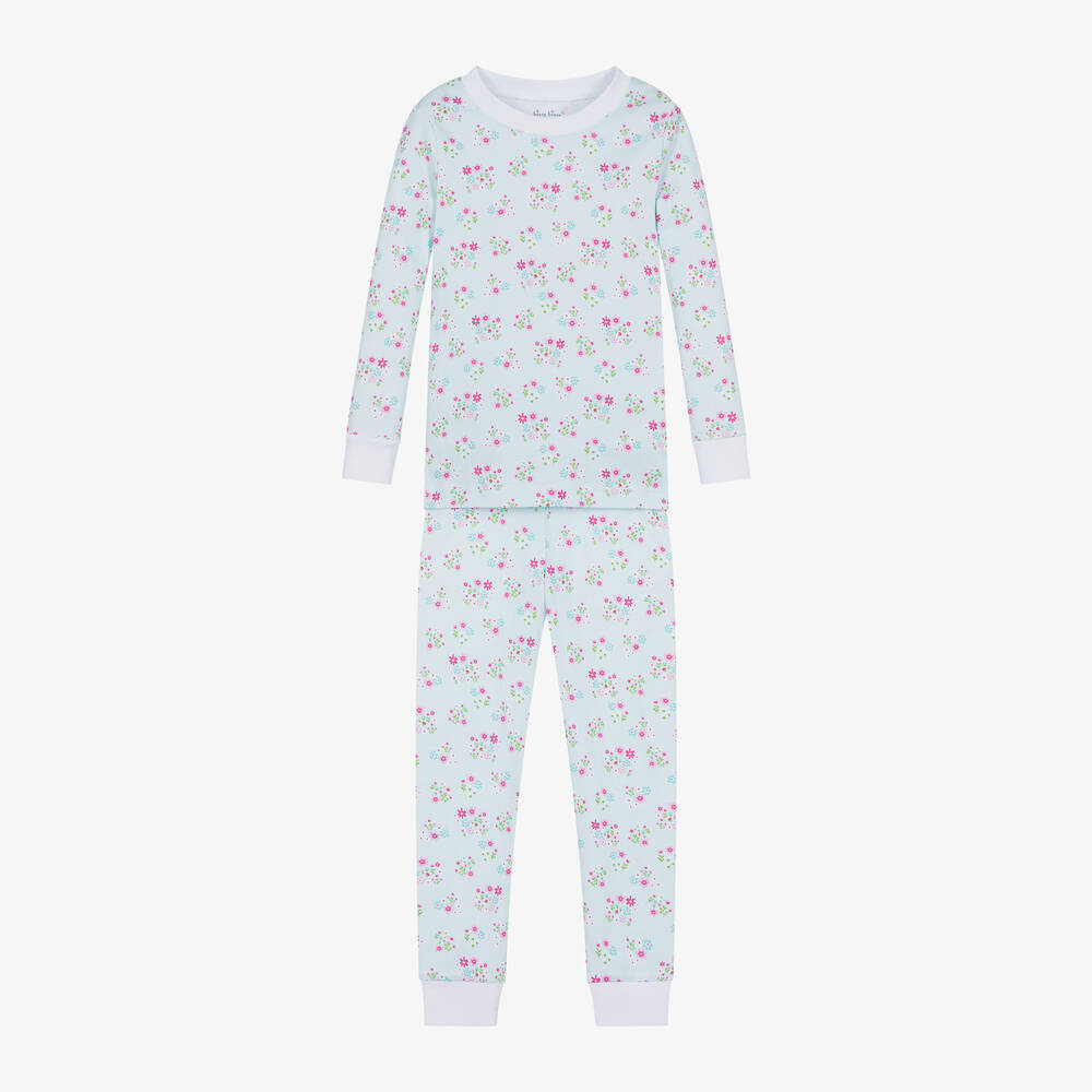 Kissy Kissy Babies' Girls Blue Bunny Blossoms Pyjamas