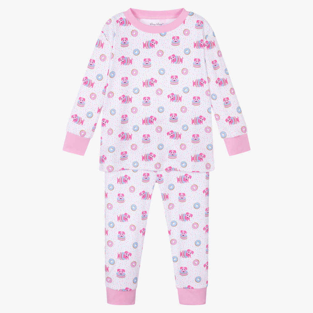 Kissy Kissy - Pyjama rose en coton à donuts fille | Childrensalon