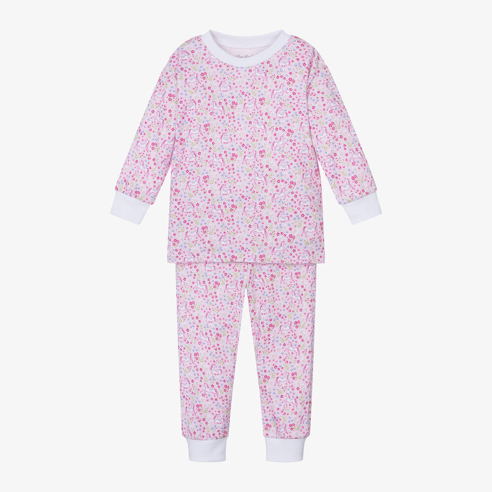 Kissy Kissy - Girls Pink Pima Cotton Unique Unicorn Pyjamas | Childrensalon