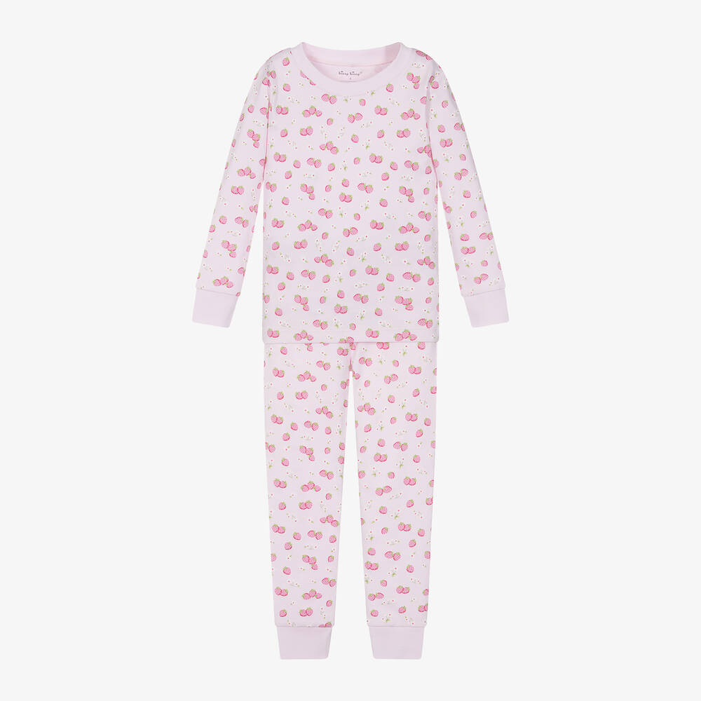 Kissy Kissy - Girls Pink Strawberry Essence Cotton Pyjamas | Childrensalon