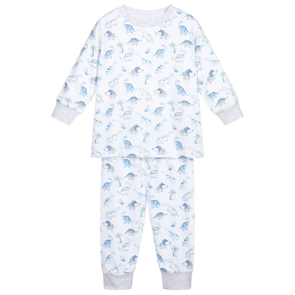 Kissy Kissy Babies' Boys Pima Cotton Dino Pyjamas In White