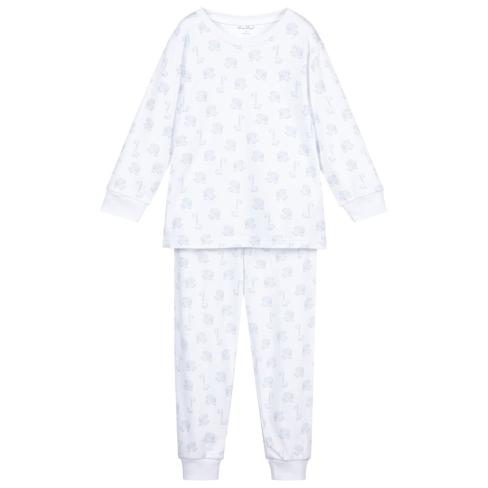 Kissy Kissy Babies' Boys Pima Cotton Elephant Pyjamas In White