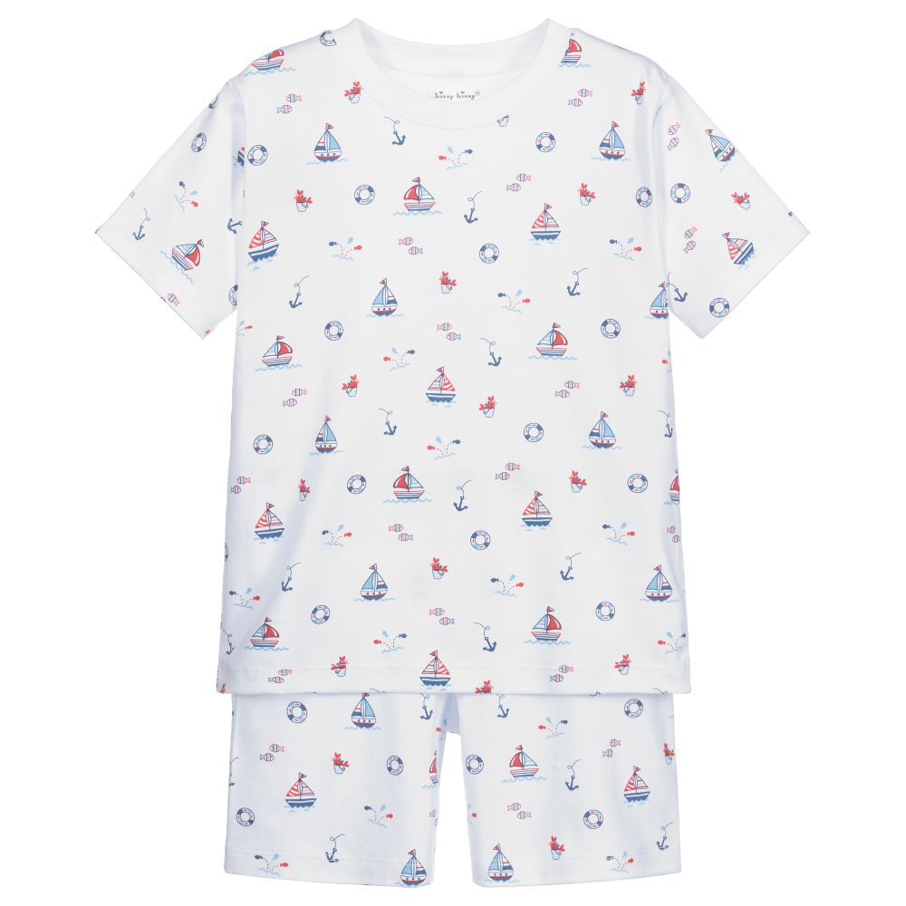 Kissy Kissy Babies' Boys Pima Cotton Nautical Pyjamas In White