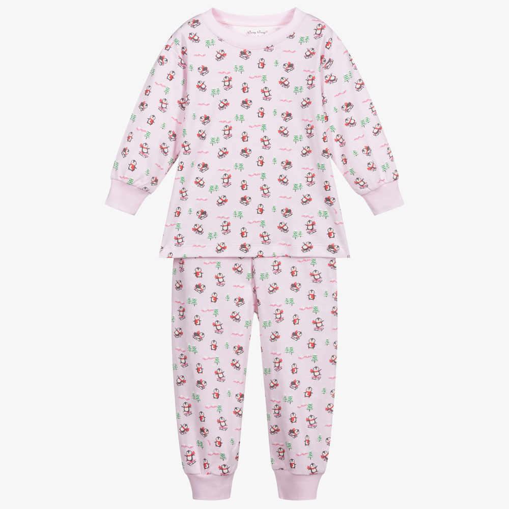 Kissy Kissy Babies' Girls Pima Cotton Penguin Pyjamas In Pink