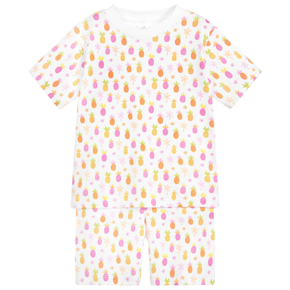 Kissy Kissy Babies' Girls Pima Cotton Pineapple Pyjamas In Multi