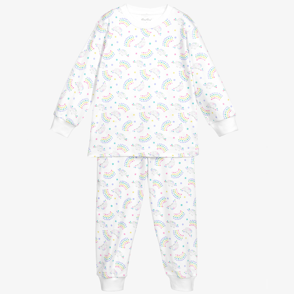 Kissy Kissy Babies' Girls Pima Cotton Sloth Pyjamas In White