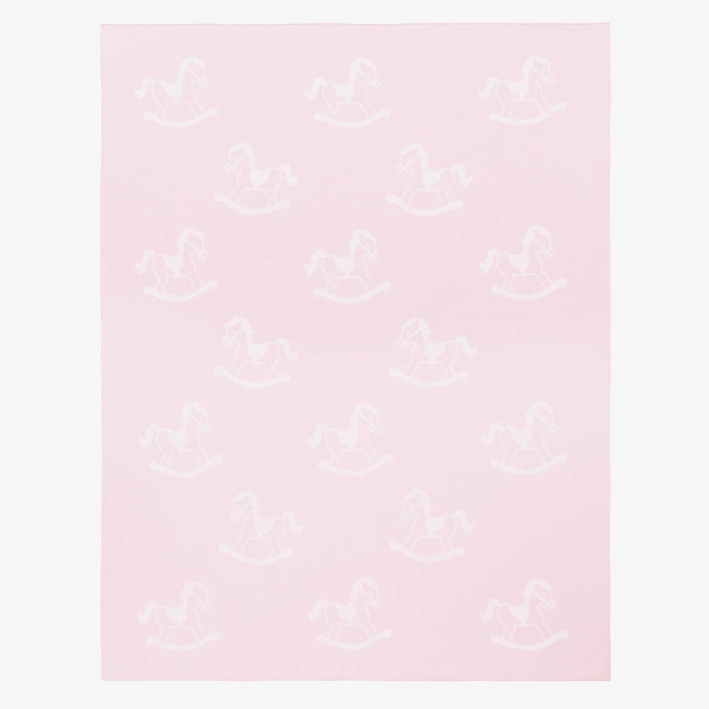 Kissy Kissy - Pink Cotton Blanket (90cm) | Childrensalon