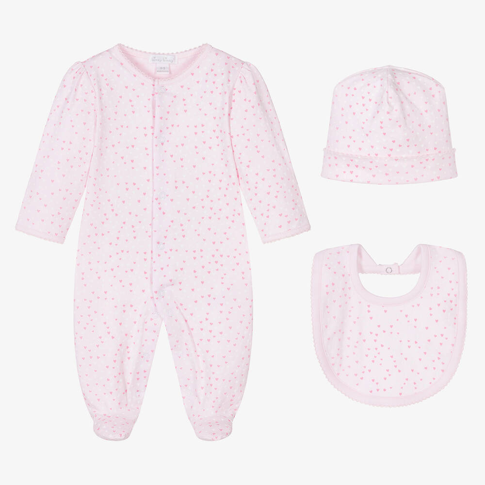Kissy Kissy - Pink Pima Cotton Babysuit Set | Childrensalon
