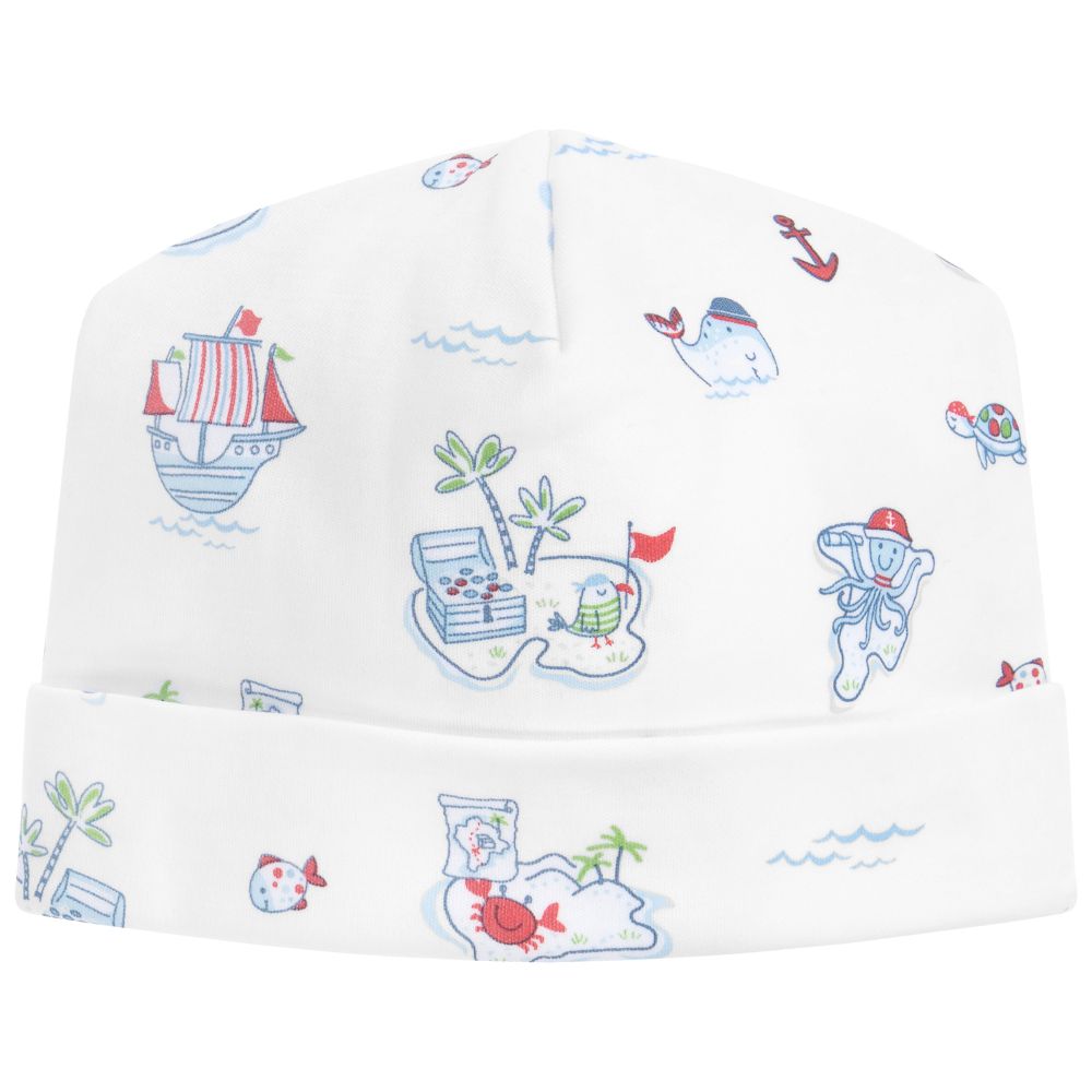 Kissy Kissy Babies' Pirate Pima Cotton Hat In White