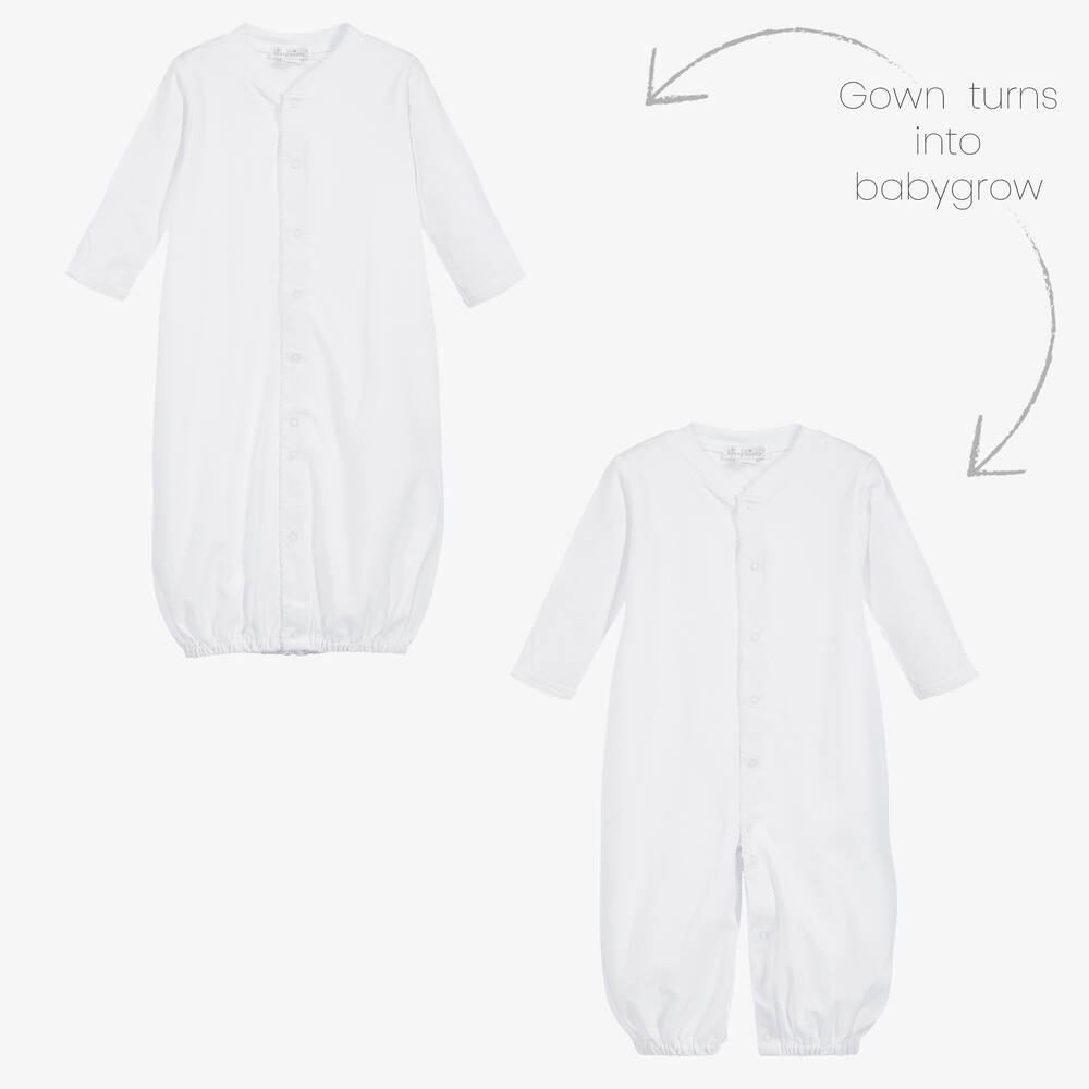 Kissy Kissy - White Pima Cotton Converter Gown | Childrensalon