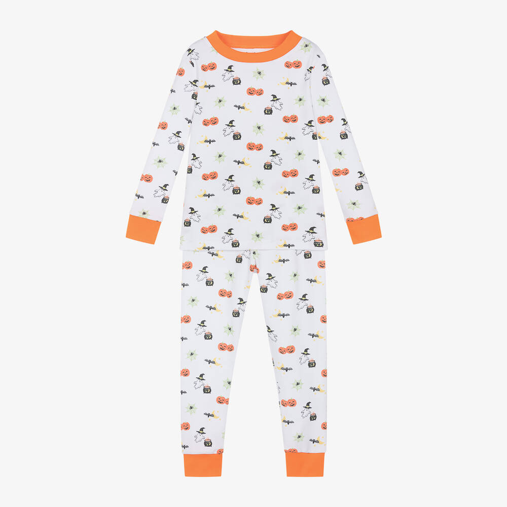 Kissy Kissy - White Pima Cotton Halloween Happenings Pyjamas | Childrensalon