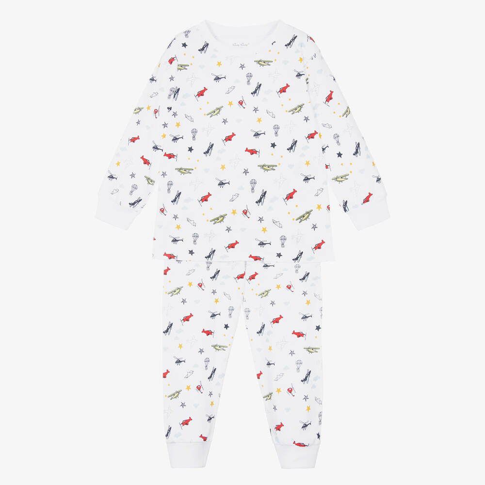 Kissy Kissy - White Pima Cotton Pyjamas | Childrensalon