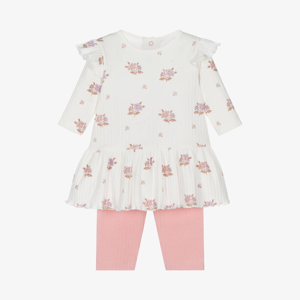 Kissy Love - Baby Girls Pink Cotton Abloom Dress Set | Childrensalon