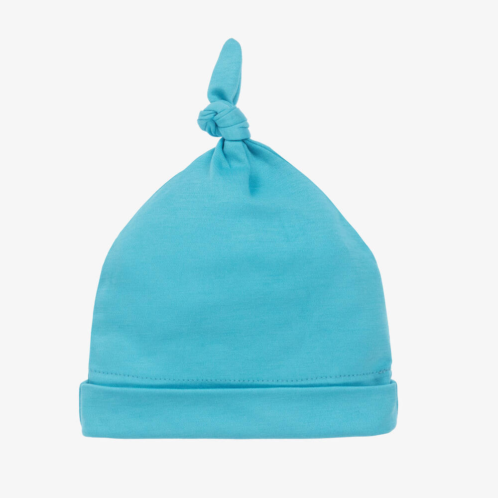 Kissy Love - Blue Whale Antics Pima Cotton Layette Hat | Childrensalon