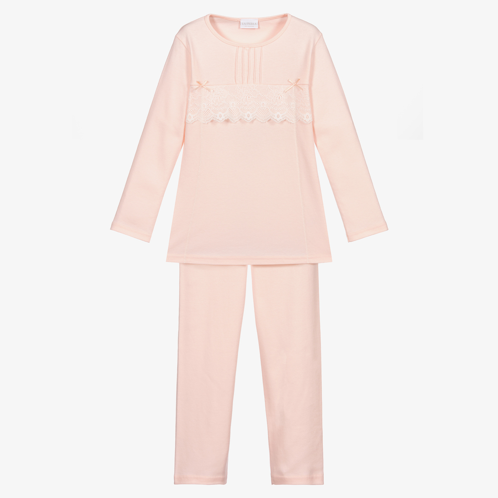 La Perla Kids' Girls Pink Cotton Pyjamas