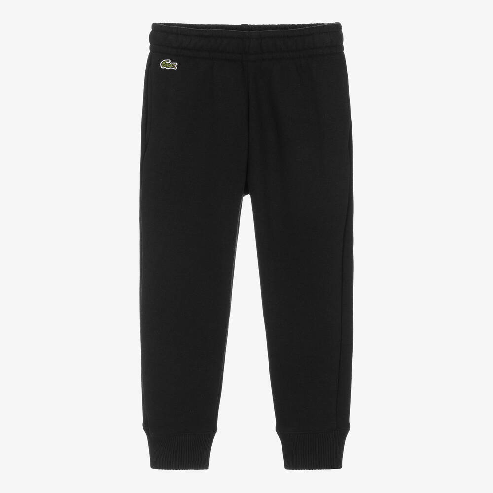 Lacoste - Black Organic Cotton Joggers | Childrensalon