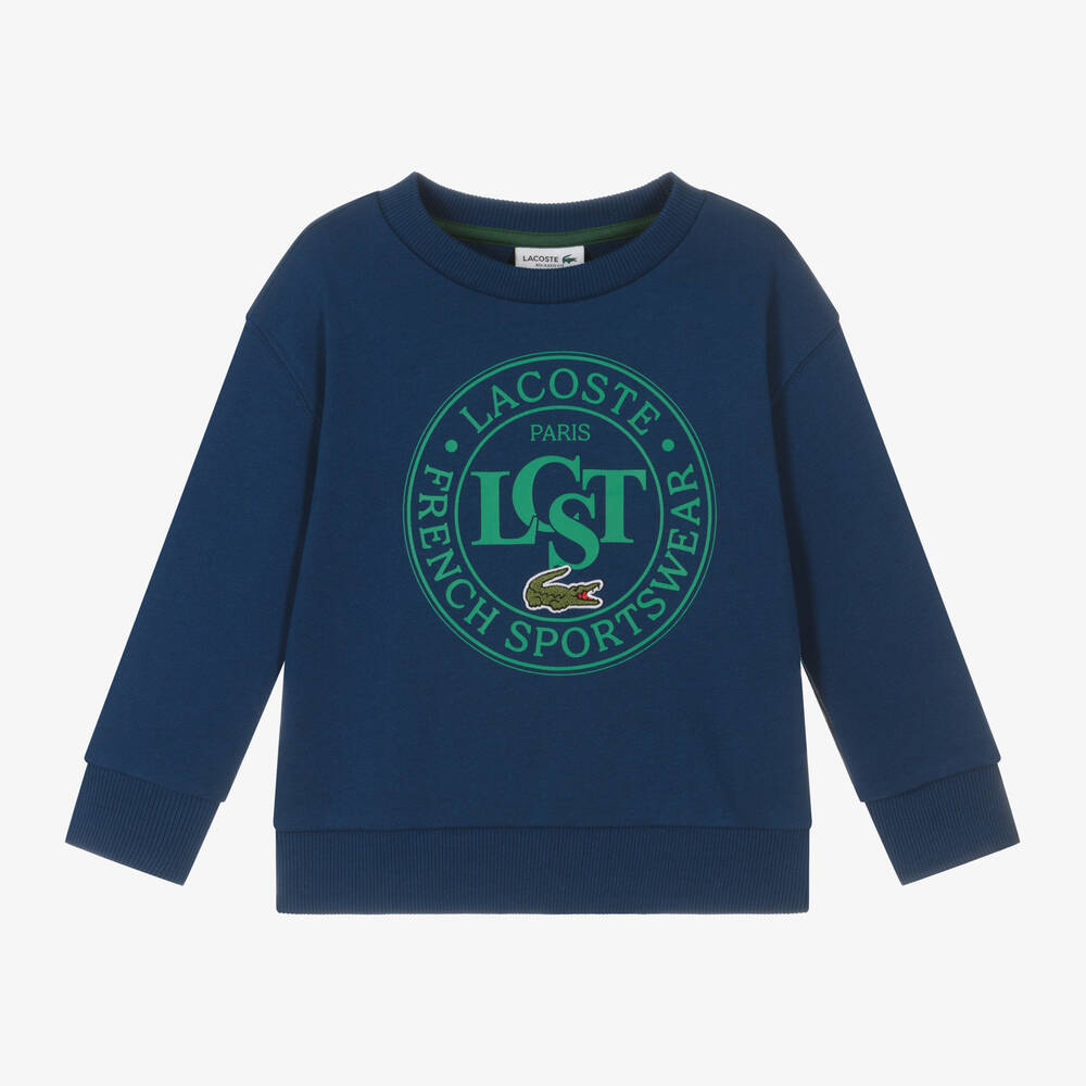 Lacoste - Blue Organic Cotton Sweatshirt | Childrensalon