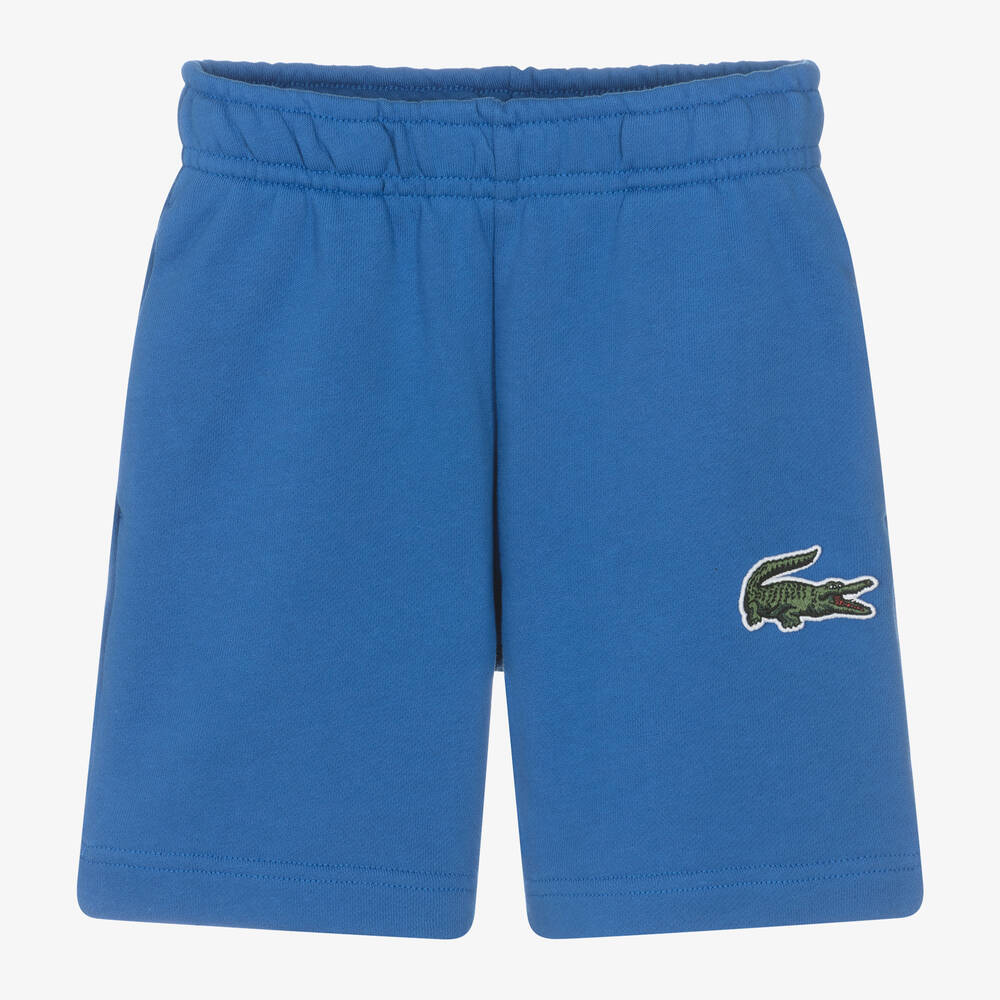 Lacoste - Boys Blue Organic Cotton Jersey Shorts | Childrensalon
