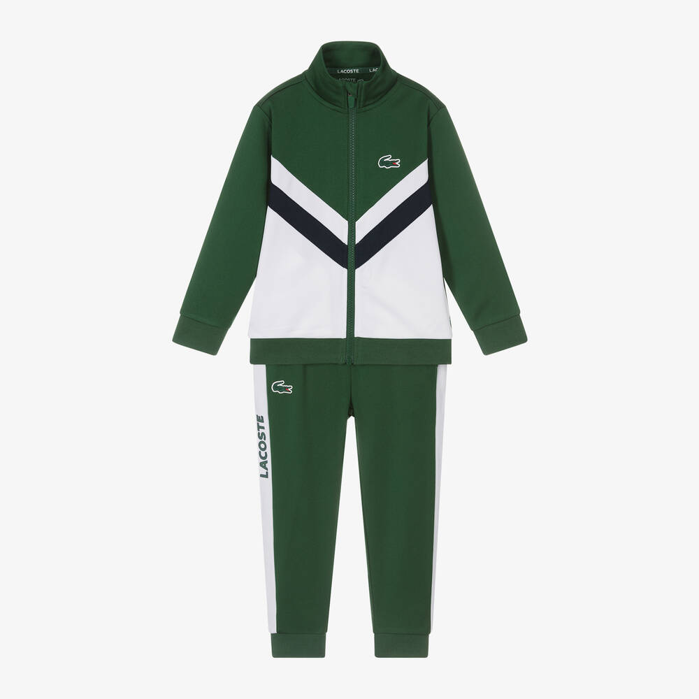 Lacoste - Boys Green Tennis Tracksuit | Childrensalon