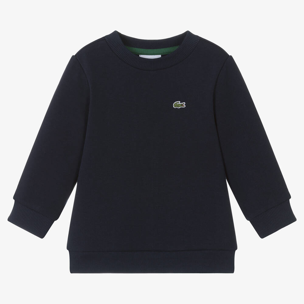 Lacoste - Navy Blue Crocodile Logo Sweatshirt | Childrensalon