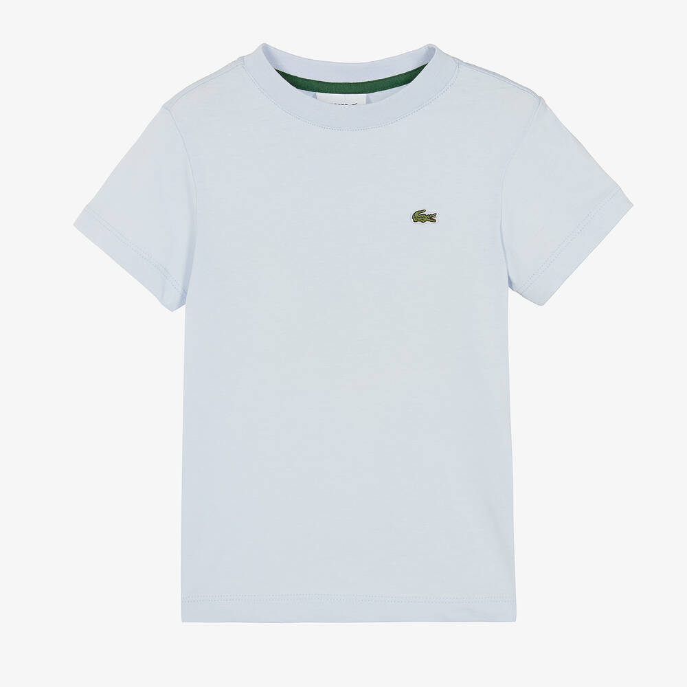 Lacoste - Pale Blue Organic Cotton T-Shirt | Childrensalon
