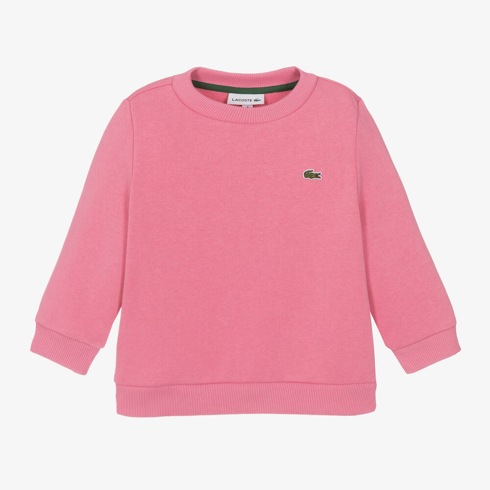 Lacoste - Pink Cotton Sweatshirt | Childrensalon