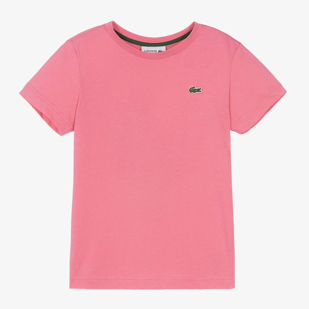 Lacoste - Pink Cotton T-Shirt | Childrensalon