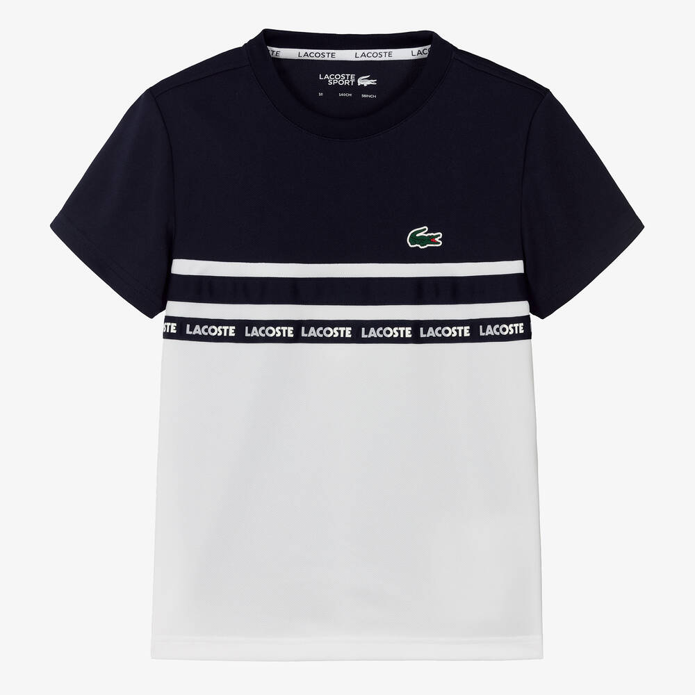 Lacoste - Teen Boys Blue Ultra Dry T-Shirt (UPF30) | Childrensalon