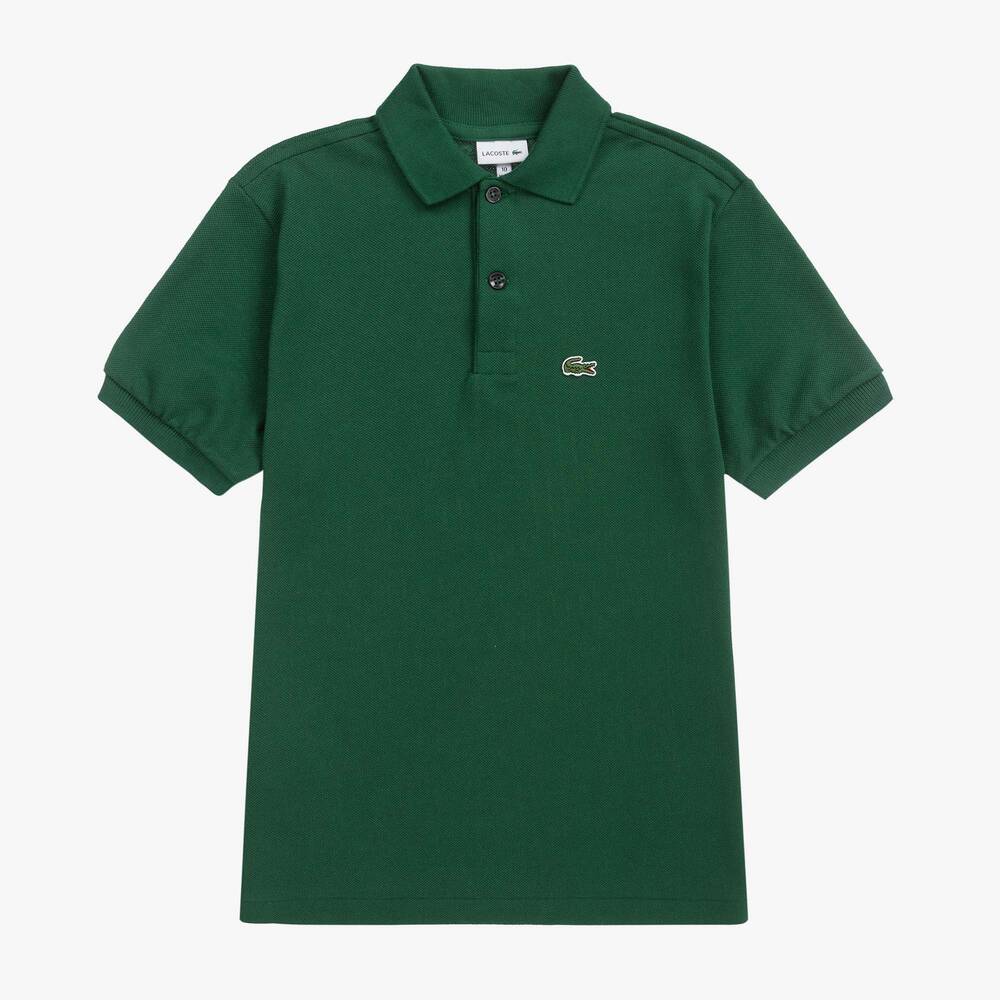 Lacoste - Teen Boys Green Polo Shirt | Childrensalon