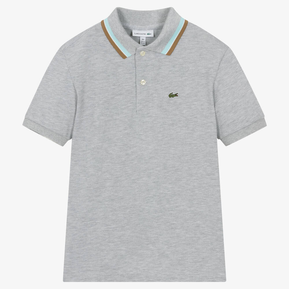 Lacoste Kids Grey Polo Shirt For Boys