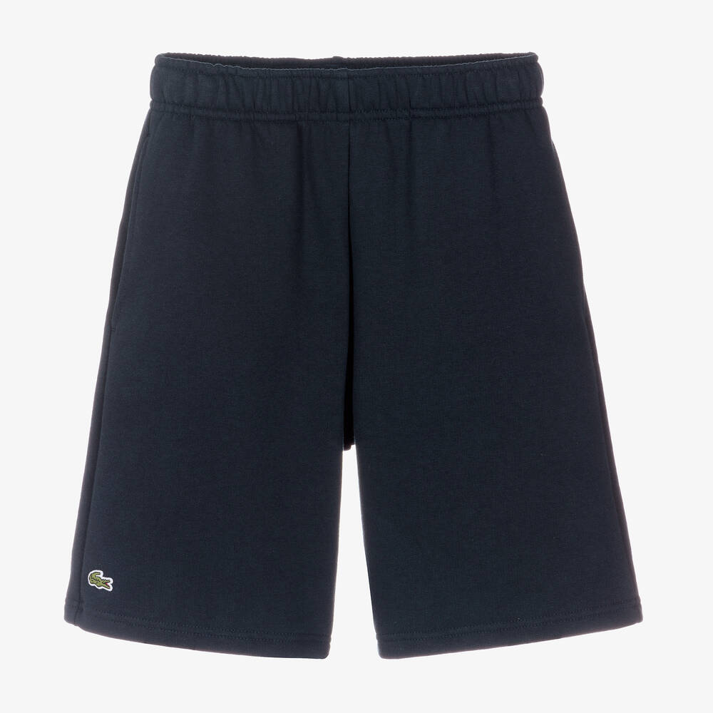Lacoste - Teen Boys Navy Blue Cotton Jersey Shorts | Childrensalon