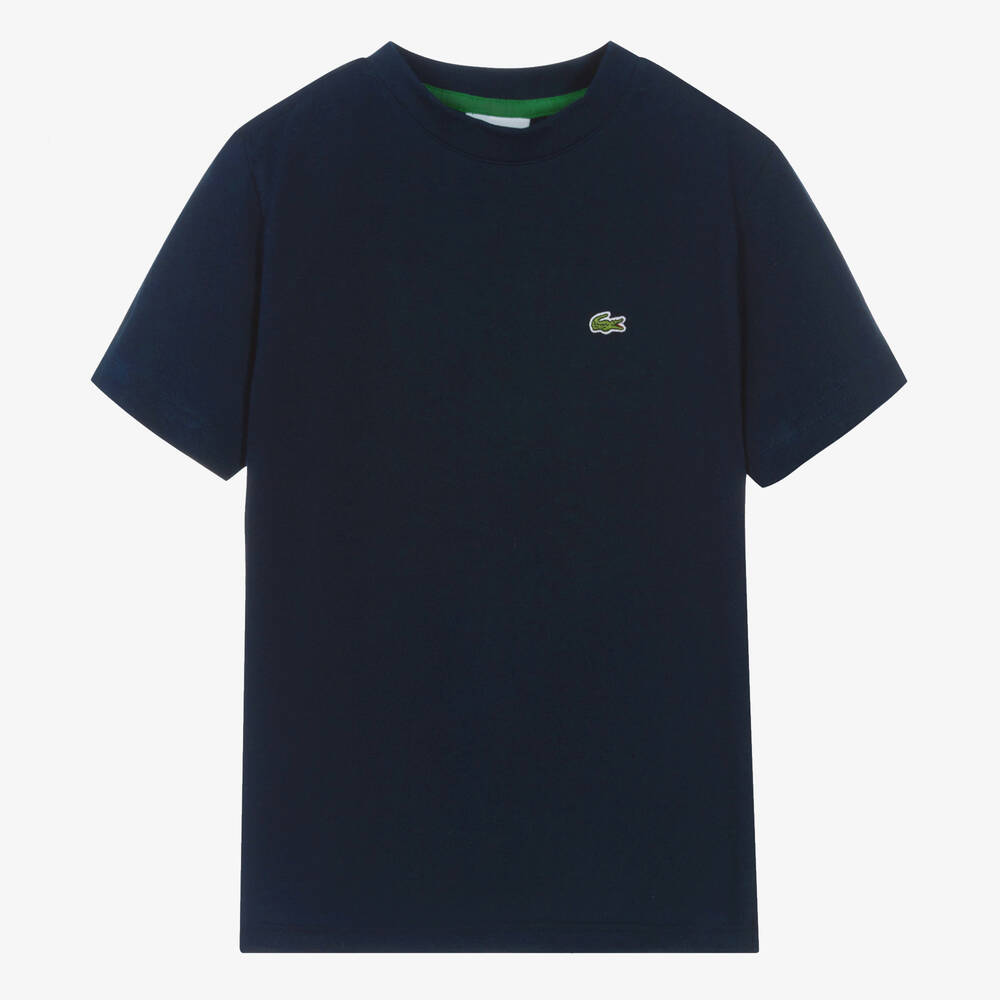 Lacoste - Teen Navy Blue Organic Cotton T-Shirt | Childrensalon