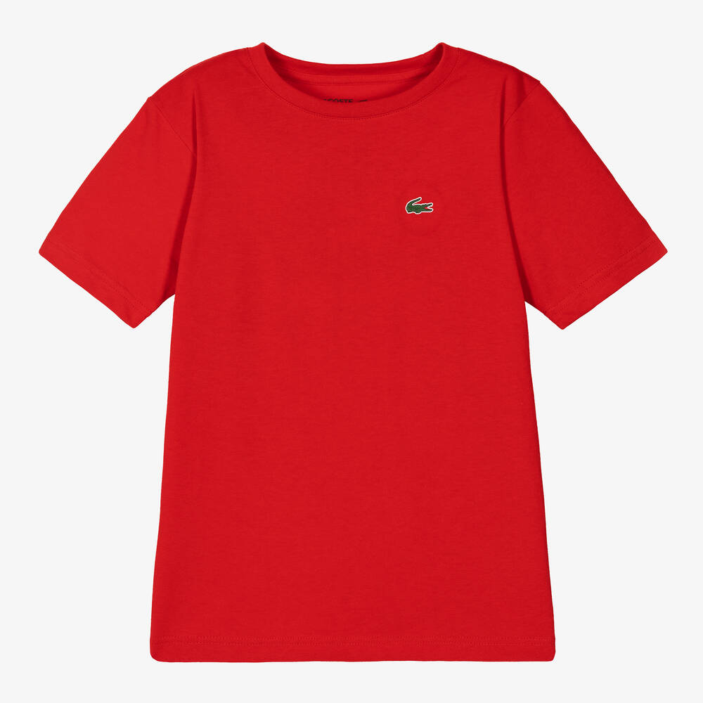 Lacoste - Красная быстросохнущая футболка для подростков | Childrensalon