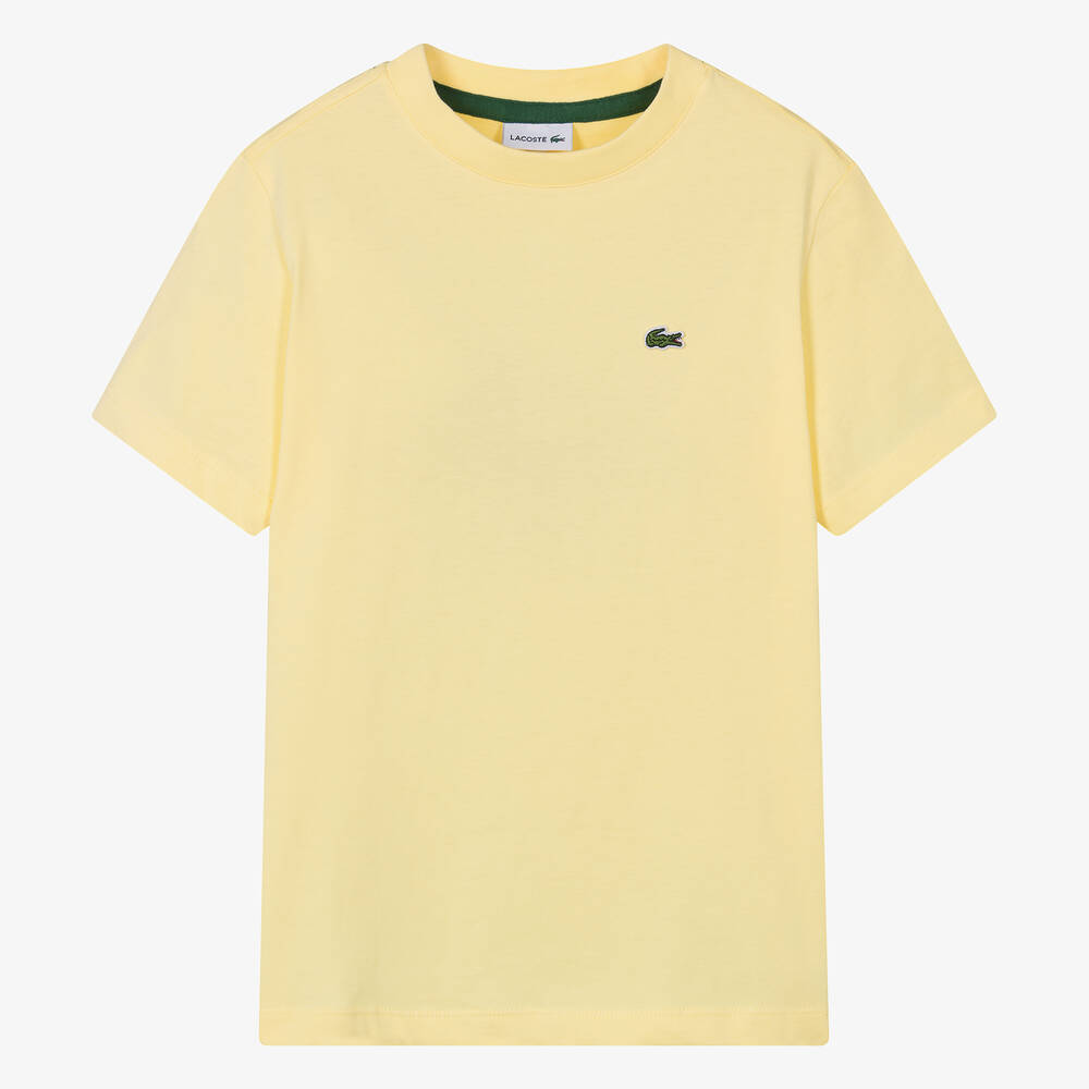 Lacoste - Teen Yellow Organic Cotton T-Shirt | Childrensalon