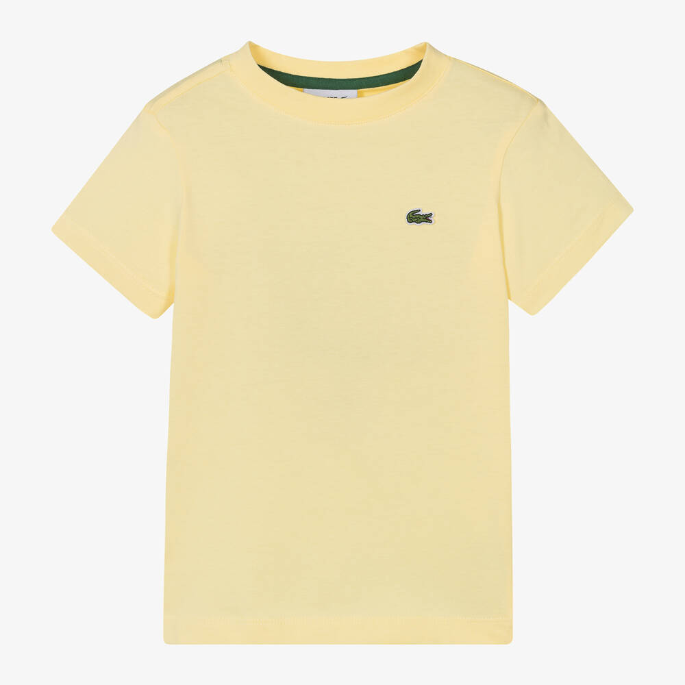 Lacoste - Yellow Organic Cotton T-Shirt | Childrensalon