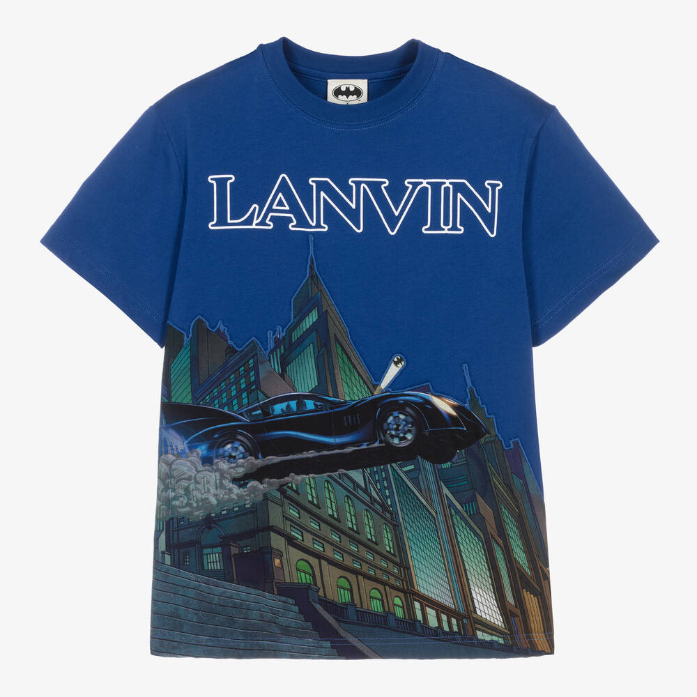 Lanvin - Синяя хлопковая футболка с Бэтменом для подростков | Childrensalon