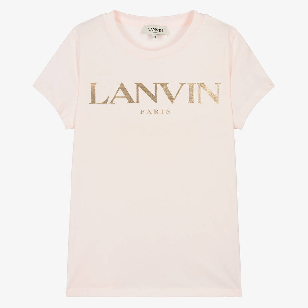 Lanvin - Teen Girls Pink Organic Cotton T-Shirt | Childrensalon