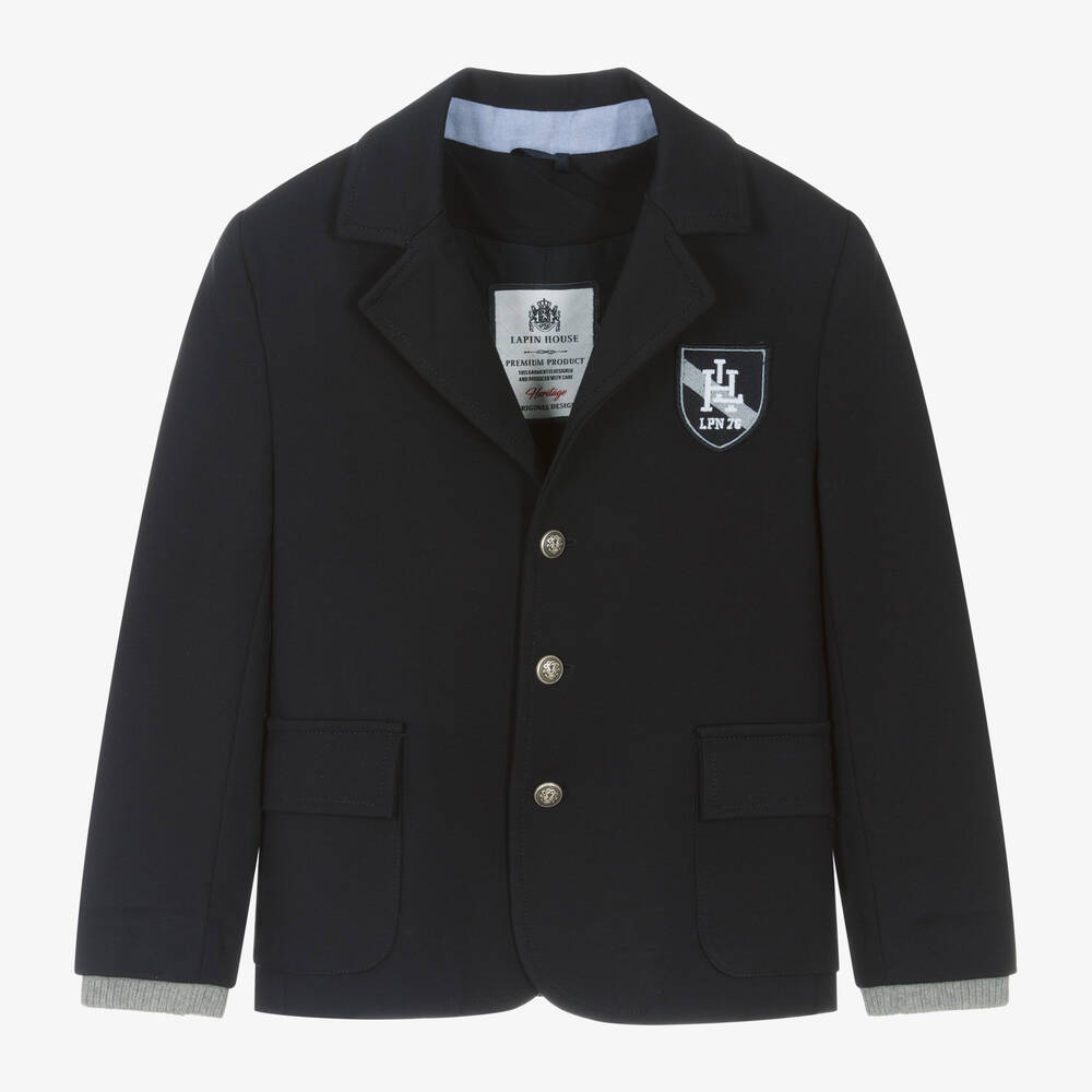 Lapin House - Boys Navy Blue Milano Jersey Blazer | Childrensalon